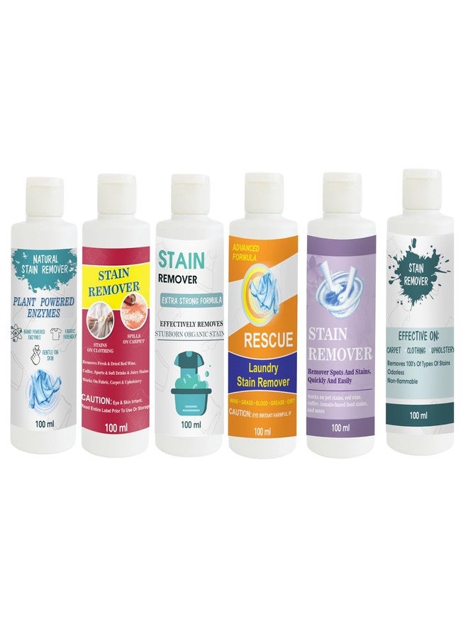 TOOVUS Stain Remover Combo Pack of Shirt, Red, Doll, Orange, Purple and Sky Stain Remover | Multi-Surface Cleaning Solution for Clothes, Fabrics, Upholstery (100 g Each) - Image 1